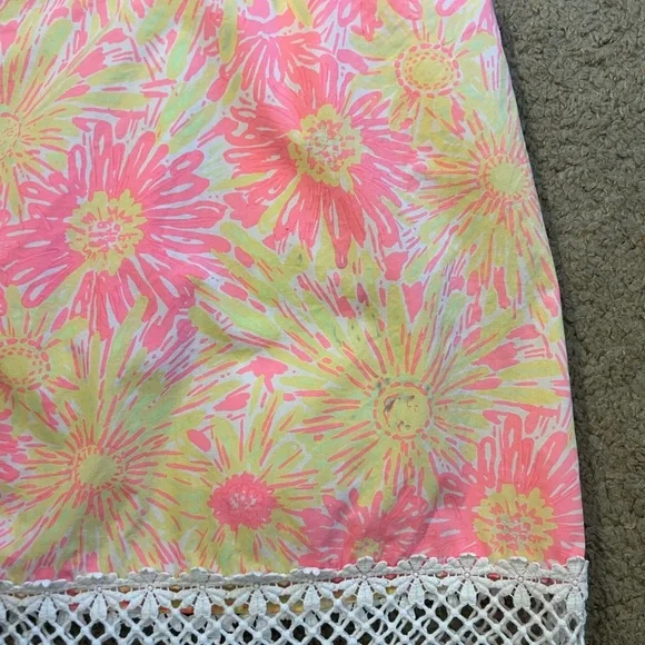 Lilly Pulitzer Pink and Yellow Floral Pencil Skirt - Picture 6 of 6